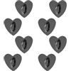 Gosknor 8pz Supporto ad Anello per Telefono, Cuore Anello Cellulare Adesivo Phone Ring Holder Adesivo Impugnatura per Custodia Cellulare Tablet Accessori Fai da te (Nero)