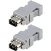 YINETTECH 2 connettori a spina encoder a 6 pin JZSP-CMP9-1-E SM-6P compatibile con Panasonic compatibile con Yaskawa