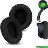 Geekria Cuscinetti auricolari di ricambio in tessuto a rete per cuffie Razer Kraken V4/Kraken V4X/Kraken V4Pro/Kitty V2 Pro, Barracuda/Barracuda X, colore nero