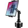 Oilcan Porta Tablet Auto Portabicchieri, Oilacn Supporto Tablet Portabicchiere Macchina con Braccio Regolabile [Super Stabile] per iPad Pro 12.9 Air Mini, Galaxy, iPhone, Cellulare e Tablet da 4-13