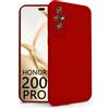 N NEWTOP Cover Compatibile per Honor 200 PRO, Custodia TPU SOFT Gel Silicone Ultra Sottile Flessibile Case Posteriore Protezione Fotocamera Anti Urto Guscio Scocca Colorato Thin (Rosso)
