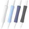 FAFALITHIC Confezione da 4 impugnature ergonomiche compatibili con Apple Pencil di prima generazione, 2a generazione, USB-C e Pro in silicone (bianco/blu/blu notte/nero)
