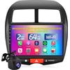 NHOPEEW Autoradio 2+64G per Mitsubishi ASX 2010-2016/Peugeot 4008 2012/Citroen C4 2007-2013 - Carplay senza fili e Android Auto - Stereo Android da 10,1 pollici con WiFi EQ GPS Mirror Link FM RDS