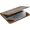 CONTACT'S FAMILY Custodia protettiva in pelle per MacBook Air/Pro da 13,3, compatibile con MacBook Air/Pro da 13,3, colore: caffè