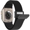 BOJYS Nylon Cinturino per Apple Watch Ultra 2 Ultra 49mm 46mm 45mm 44mm 42mm, Bracciale Fibbia Magnetica Modello Onda Solo Loop Nylon Cinturino per iWatch Ultra 1 2 SE Series 10 9 8 7 6 5 4 3 2 1