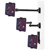 RUIFUO Supporto da parete per tablet da 4 a 13 pollici, girevole a 360°, retrattile, 10 - 45 cm, iPad, supporto da parete Samsung Tab per affari e casa, allenamento in soggiorno e cucina (nero)