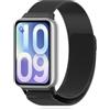 NicMool Cinturino per Xiaomi Smart Band 10/9/8 Pro/Redmi Watch 6 Active | per Xiaomi Redmi watch 6 Active/6 Lite/6/5/4/Mi band 10/9/8 Pro, Acciaio Inossidabile Magnetico Metallo Braccialetto - Nero
