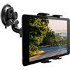 kwmobile Supporto Tablet per auto - regolabile 11-20,7 cm orientabile 180° con ventosa per vetro parabrezza e superfici lisce - Sostegno universale per Tab iPad
