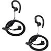 UAYESOK Auricolare radio bidirezionale a forma di G Auricolare per servizio di polizia con microfono PTT compatibile con Motorola 2 pin CP040 CP140 DP1400 Hytera Midland Security Walkie Talkie (2 PCS)