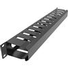 JINGCHENGMEI All Metal 1U - Sistema di gestione dei cavi per server rack da 48 cm, montaggio orizzontale su rack con 12 slot più grandi (AHMMA1U12S, nero)