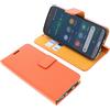 foto-kontor Custodia a Libro Compatibile con Doro 8050/8050 Plus Cover di Colore Arancio