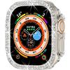 AISPORTS 2 pezzi compatibili con Apple Watch Ultra Case da 49 mm per le donne, custodia rigida per paraurti con bordo in PC con strass e strass resistenti agli urti telaio protettivo per iWatch Ultra