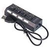 BrickBling Ciabatta USB con 4 slot USB e interruttore singolo, prolunga con protezione multipla per illuminazione dei blocchi