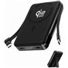 KU XIU 25W Qi2.2-Certificato Stato-Solido Power Bank per MagSafe, 10,000mAh Powernbank Magnetico Caricatore Wireless Ricarica Rapida per iPhone 17/16/15/14/13/12 Serie con Cavo Integrato e Supporto