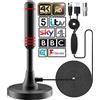 RegalEmpire Antenna HDTV 2025 - Antenna TV da interni con amplificatore di segnale, antenna TV digitale per TV Freeview a 800 miglia, supporto 4K 1080p