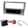 CARAV 11-026-24-8 Mascherina autoradio DIN Car 1 DIN In dash Installation Kit Set with pocket (Silver) + ISO and Antenna Adapter Cable