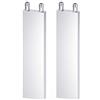Clyxgs CLDIY - Blocco di raffreddamento ad acqua, in alluminio, sistema di raffreddamento ad acqua liquida, per PC, dissipatore di calore Endothermic Head argento (40 mm x 200 mm x 12 mm), 2 pezzi