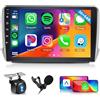 Hodozzy 2G 64GB Android Autoradio per Peugeot 208/2008 2012-2018 Stereo Wireless Carplay Android Auto Mirror Link 10,1 Pollici Touch Screen GPS WiFi, Bluetooth FM/RDS, SWC EQ, 2 Din Radio per Peugeot