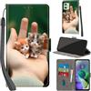 PHINIENLAND Cover per Motorola Moto G54 5G / G54 Power Case PU Pelle Custodia [Kickstand] [Chiusura magnetica] [Slot per Schede], Portafoglio Flip Custodia per Moto G54 5G,Gattino