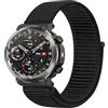 GIOPUEY 22mm Nylon Cinturini Compatibile con Blackview W50 Pro/W90 PRO, Traspirante Sport Loop Cinturino in Morbido Nylon Intrecciato, Donne Uomo - Black