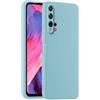 HULLIN Custodia per Telefono in Silicone Colorato, Adatta per HUAWEI Nova 5T / Honor 20 (6.26) - Azzurro