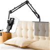 VexNook Supporto per tablet a mano libera per letto con braccio lungo regolabile - pieghevole in metallo per Kindle, tablet, iPad e telefono cellulare, design nascosto, nessun danno ai mobili, ideale per