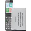 MUKUZI Batteria compatibile con telefoni cellulari BRONDI Amico Flip 4G / Number 7 / Brondi Flip 4G (ricambio per Amico Flip 4G)