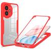 RonRun Cover per Honor 400, 360 Gradi Antiurto Custodia con Protezione Schermo Integrata Trasparente Rugged TPU Bumper Doppia Protettiva Cover per Honor 400 - Rosso