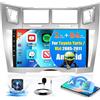 Hikity Autoradio per Toyota Yaris/Vizi 2005-2011,2+64GB,Android 15,con Wireless Carplay Android Auto,9 Pollici Radio Auto con GPS,WLAN,Bluetooth,Mirror Link,FM/RDS,MIC,Telecamera Posteriore