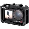 Nitze Gabbia per DJI Osmo Action 5 Pro/ 4 / 3, Gabbia Protettiva in Alluminio con Interfaccia Magnetica, Fori di Individuazione da 1/4 e Cold Shoe per Microfono o Luce Video a LED - T-D03A