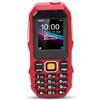 Zunate Telefono Robusto Sbloccato 2G, Cellulare per Anziani con Schermo da 1,8 Pollici, Connessione BT, Radio FM, Numero di Famiglia 9, Altoparlante Grande, Batteria da 5800 MAh (Rosso)