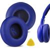 Geekria QuickFit Protein - Cuscinetti auricolari di ricambio in pelle per cuffie JBL E35, E45bt, E45, cuscinetti per auricolari, parti di riparazione (blu)