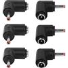 MEIRIYFA Adattatore connettore di alimentazione CC ad angolo di 90 gradi, da spina maschio 3,5 mm x 1,35 mm a jack femmina da 5,5 mm x 2,1 mm, convertitore accoppiatore per illuminazione a striscia