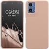 kwmobile Cover per Motorola Moto G34 5G Custodia - Back Case per Smartphone in Silicone TPU - Protezione Gommata - rosa antico
