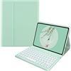 Vowor Tastiera Per Lenovo Tab P11 PRO 11.5 Pollici TB-J706 TB-716 Custodia, Staccabile Magnetica Sottile Pelle Cover con Tastiera Bluetooth Wireless QWERTY Layout Per Lenovo Pad Pro 11.5 (Verde)