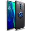 SORAKA Cover per OPPO Reno 4G con Supporto dell'anello,Custodia in Silicone Morbido,Cover Anti-Impronta Ultrasottile,con piastra metallica compatibile con Supporto Auto Smartphone Magnetico