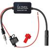 RRICHH Autoradio Antennenverstärker 12V Auto FM/AM Signalverstärker Hoher Verstärkung und Geringem Rauschen mit Kleber und Roter Clip Auto Antennensignal Booster für Verbesserte Empfangsqualität