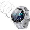 GIOPUEY Pellicola Protettiva per Garmin Forerunner 965, [4 Pezzi] Vetro temperato Schermo Protezione Pellicola [Copertura Completa] [Anti-graffio] - Trasparente