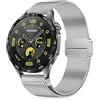 Hinnwer 22mm Metallo Cinturino per Huawei Watch GT 7/GT 7 Pro/GT 6/5 (46mm) | Metallo Milanesi Magnetico Cinturini per Huawei Watch Ultimate 2/Watch GT 6 Pro/GT 5/GT 5 Pro/GT 4 46mm - Argento