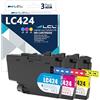 LCL LC-424 LC424 Cartuccia d'inchiostro Compatibile per Brother LC424VAL | LC424 LC-424 LC-424C LC-424M LC-424Y Sostituzione per DCP-J1200W DCP-J1200WE Printer(CMY,3-Pack)
