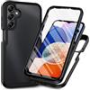 XINNI Cover per Samsung Galaxy A56, Protezione Schermo Integrata 360 Gradi Antiurto Custodia, Rugged Doppia Faccia Bumper Trasparente Full Guscio Fronte Retro Case, Nero