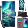 Haninsuze Cover per Xiaomi Redmi 14C / Poco C75 Custodia Cover Pelle Libro Portafoglio con Porta Carte Magnetica Protezione Antiurto Cuoio Flip Case Custodia, artico