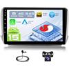podofo [Qualcomm 8-core 4+64GB] 5GHz WIFI Autoradio per Peugeot 208/2008 (2012-2018) Android 15 con touchscreen da 10,1 pollici, Wireless Carplay Autoradio Android Auto BT5.1/DSP/Hi-Res Audio/WIFI/GPS
