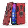 MaiJin LuluMain Compatibile con Pocophone F1 Cover, Custodia Armor Anello Cavalletto (Funziona con Il Supporto Magnetico per Auto) Case Paraurti per Xiaomi Pocophone F1 (Rosso)