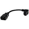 CERRXIAN Cavo di prolunga per alimentazione PDU da 20 cm IEC 320 90 gradi C13 3 pin femmina a C14 maschio a 3 pin PDU per computer LED HDTV monitor e scanner