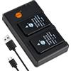 DSTE 2PCS EN-EL20 Batteria & Caricatore Compatibile per Nikon 1 J1, 1 J2, 1 J3, 1 S1, 1 V3