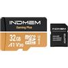 Wotbcg Scheda Micro SD da 32 GB con potenza ad alta velocità (90 MB/s di lettura, 25 MB/s di scrittura), compatibile con DSLR, drone, action cam e dispositivi portatili (1 scheda micro SD + 1 adattatore)