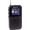 Denver Radio portatile DAB tascabile, radio digitali DAB Plus con radio FM ricaricabile, altoparlante e jack per cuffie, mini radio piccole per uso personale portatile alimentato a batteria