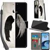 Haninsuze Cover per Motorola Moto G14, ala | Pelle PU Portafoglio, Porta Carte, Magnetica, Libro, Antiurto Custodia