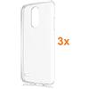 REY Pack 3X Cover in Gel TPU Trasparente per LG K4 (2017) x230, Ultra Sottile 0,33 mm, Morbido Flessibile, Custodia Silicone